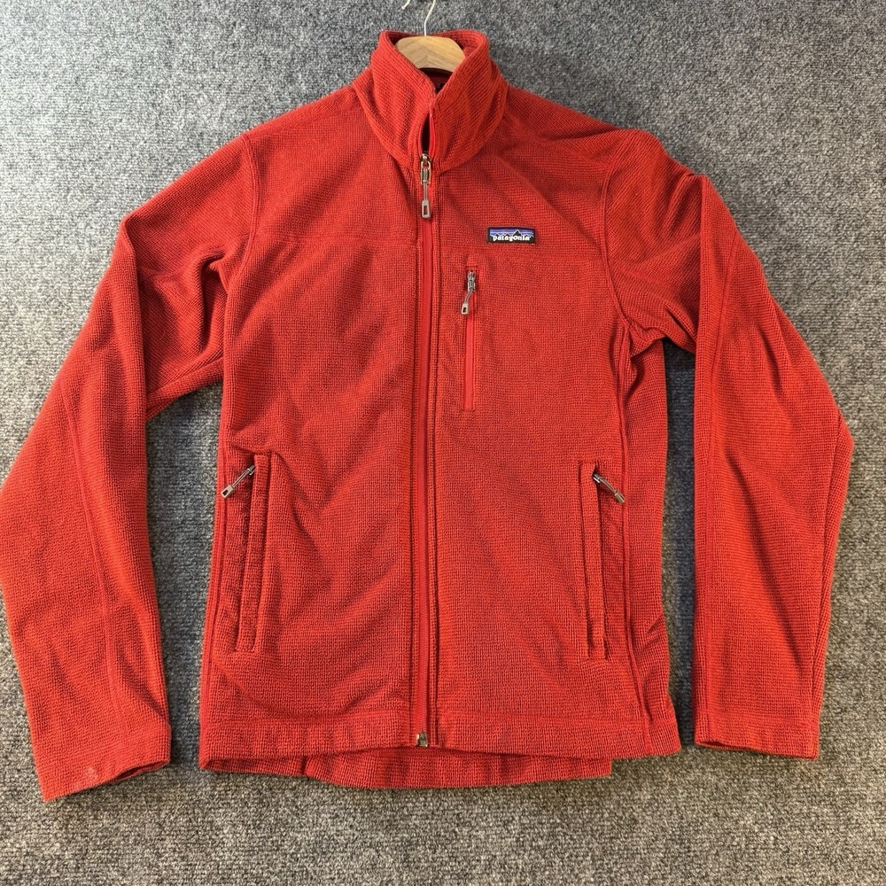 Patagonia R1 Full Zip Fleece Jacket Red Men's Small Polartec Grid Outdoor